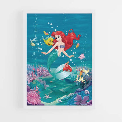 Poster con disegno di Ariel Flounder