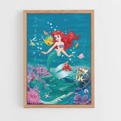 Poster con disegno di Ariel Flounder