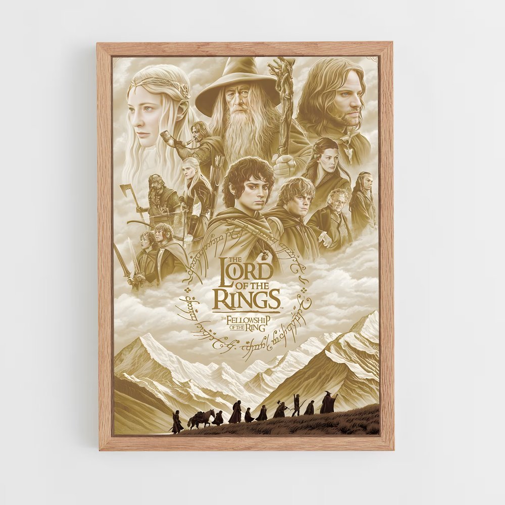 lord-of-the-ring-14 cadre Bois clair