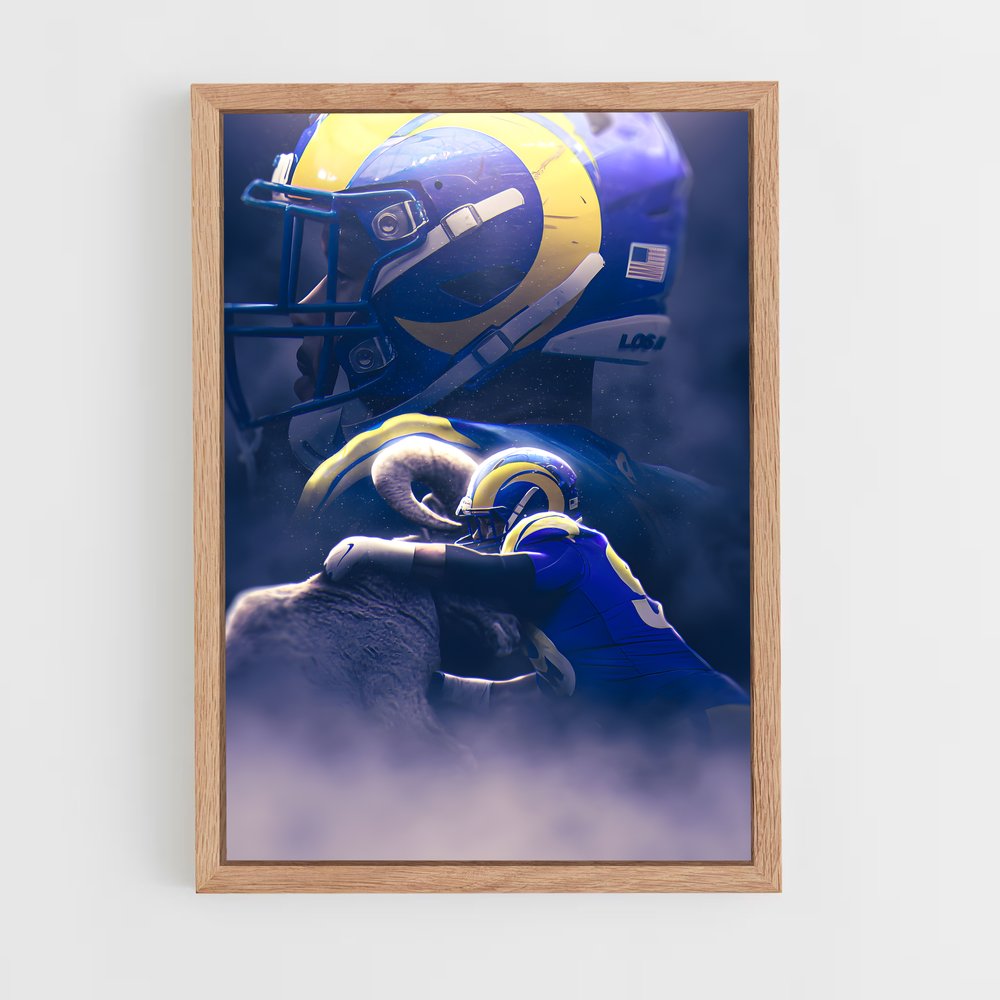 los-angeles-rams-1 cadre Bois clair