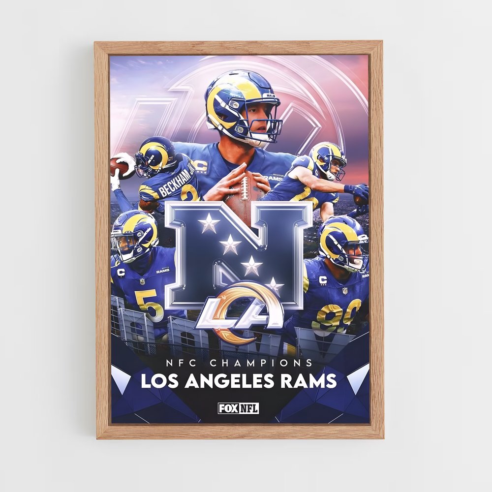 los-angeles-rams-11 cadre Bois clair
