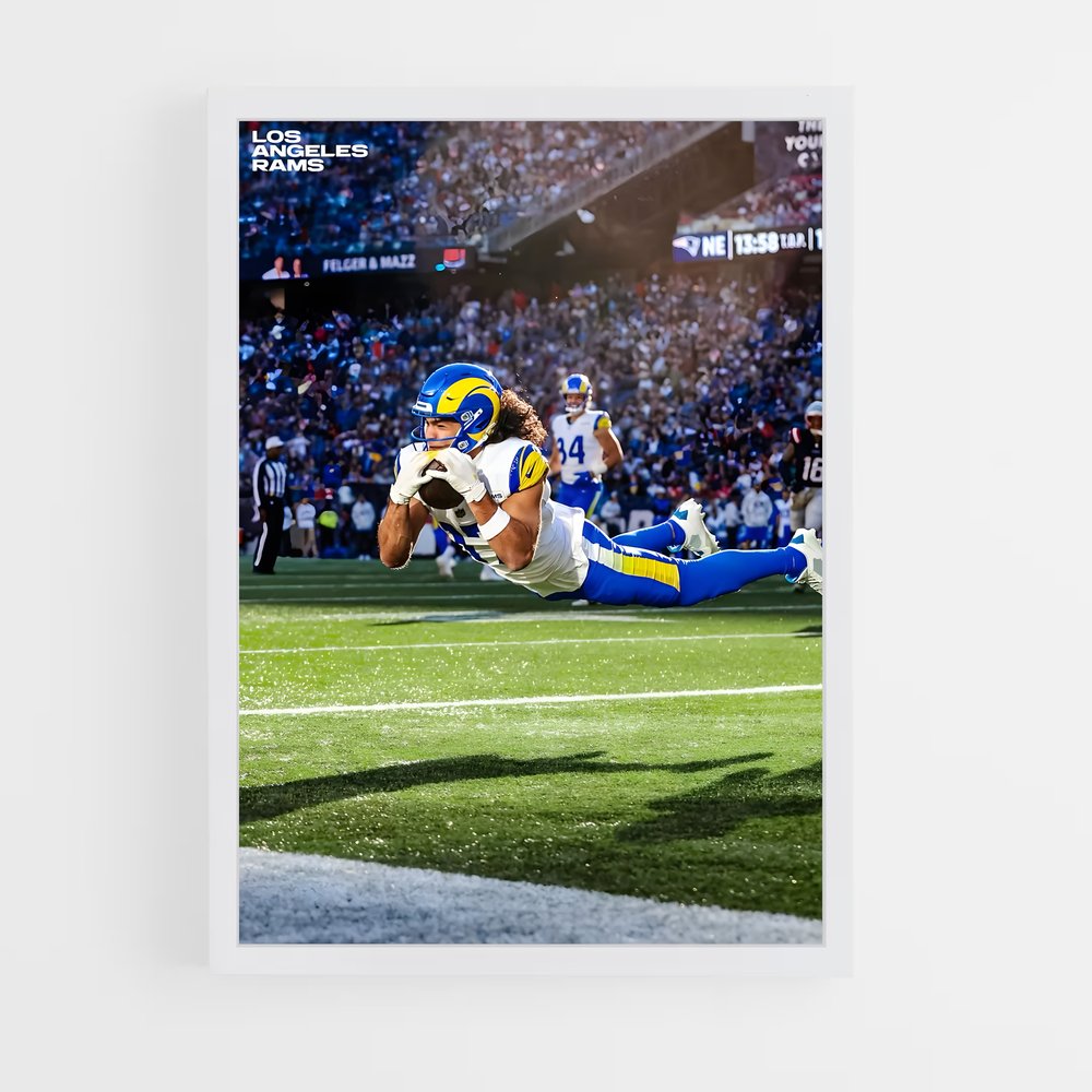 los-angeles-rams-15 cadre Blanc