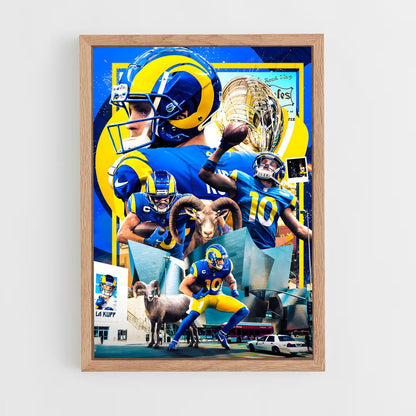 los-angeles-rams-18 cadre Bois clair
