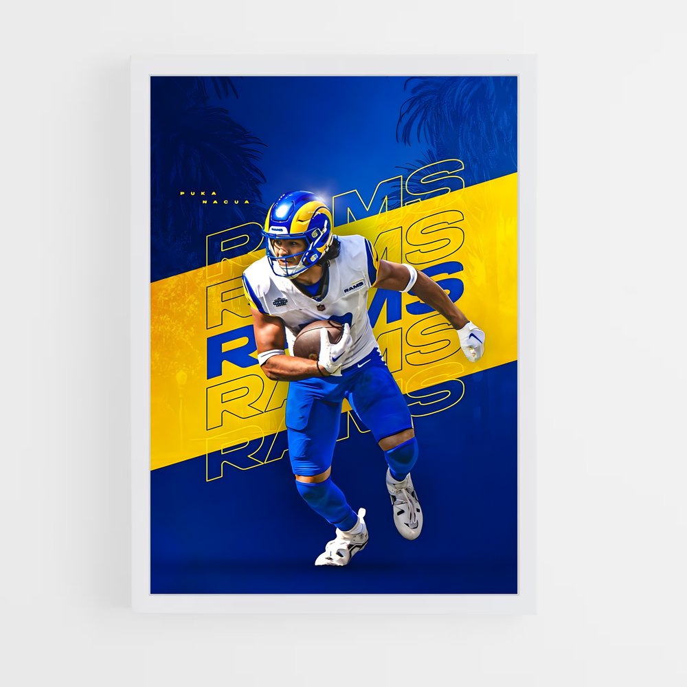 los-angeles-rams-3 cadre Blanc