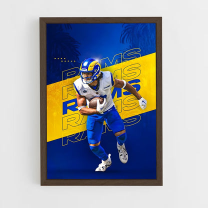 los-angeles-rams-3 cadre Bois foncé
