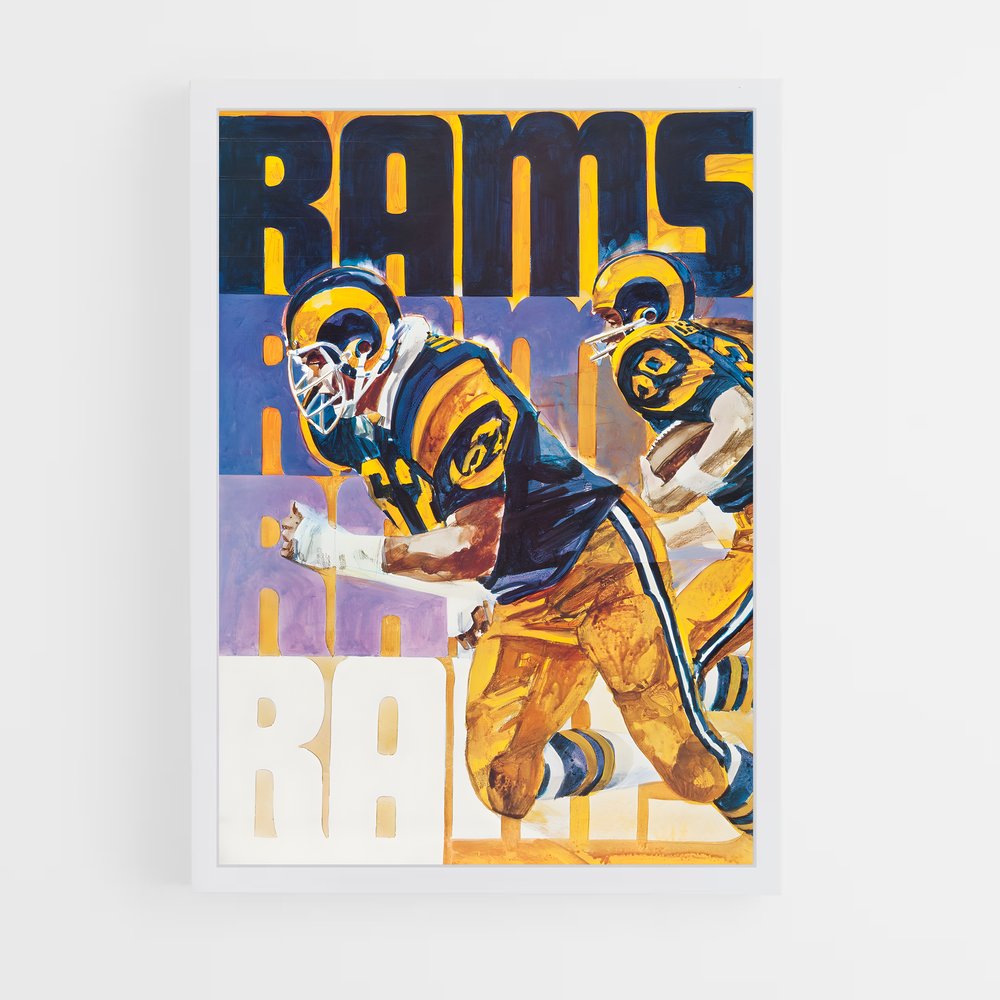 los-angeles-rams-6 cadre Blanc