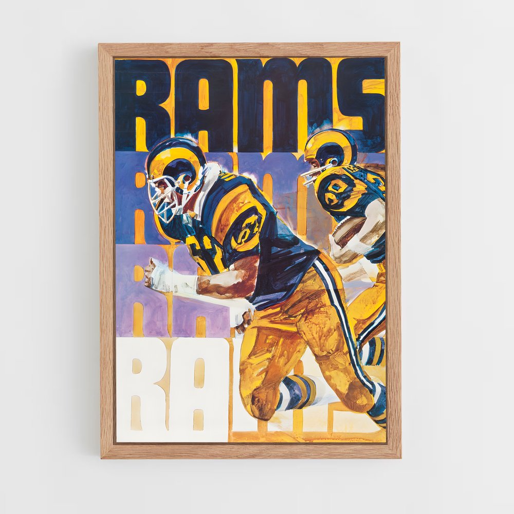 los-angeles-rams-6 cadre Bois clair
