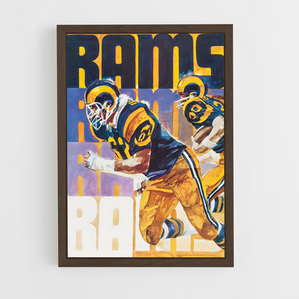 los-angeles-rams-6 cadre Bois foncé