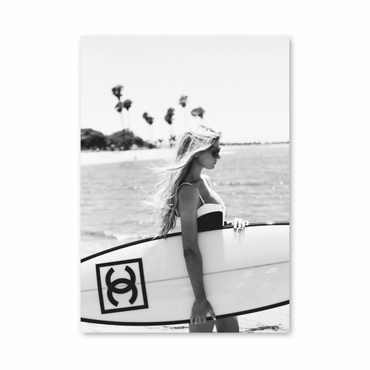 Poster Chanel Surf Bianco