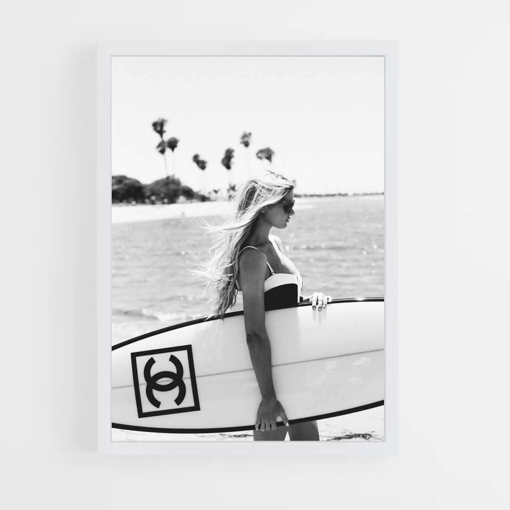 Poster Chanel Surf Bianco