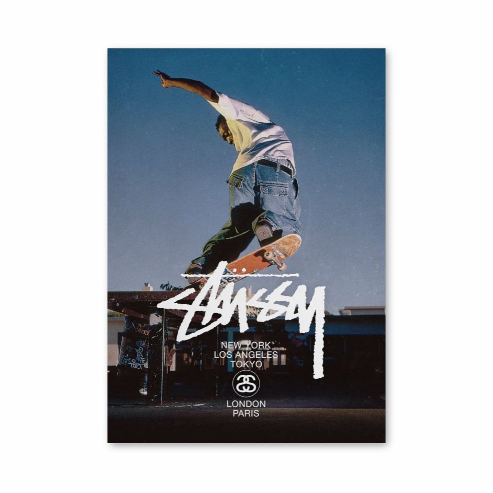 Poster di skateboard di Stussy