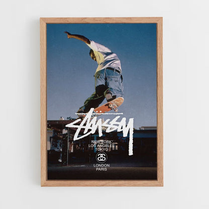 Poster di skateboard di Stussy