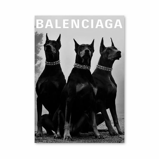 Poster del cane Balenciaga