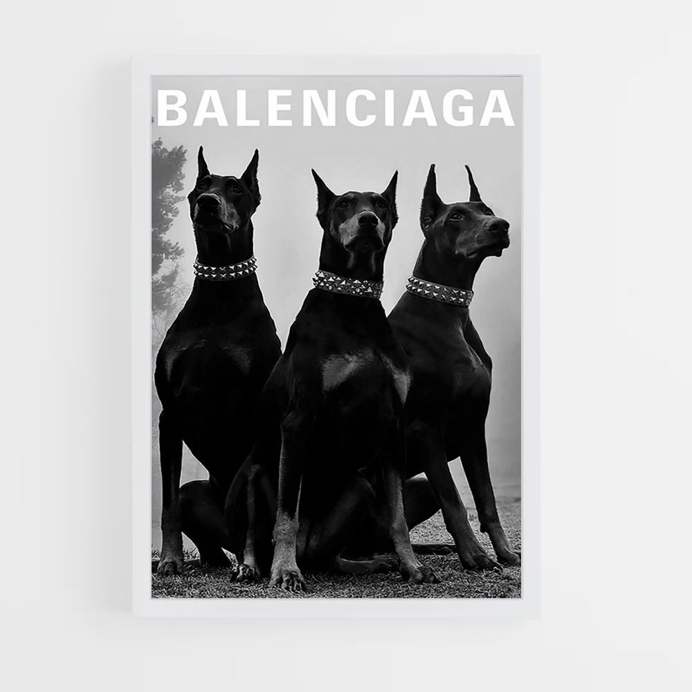 Poster del cane Balenciaga