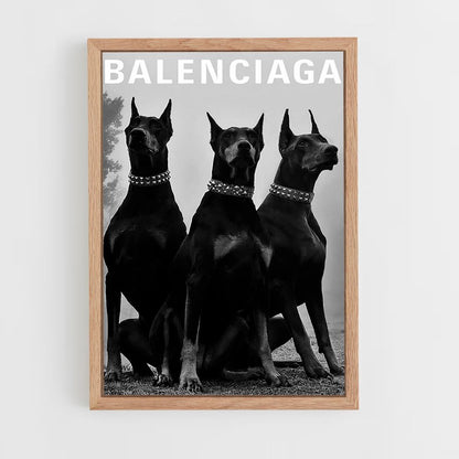 Poster del cane Balenciaga