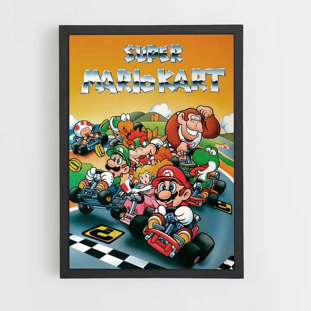 Poster Mario Kart retrò