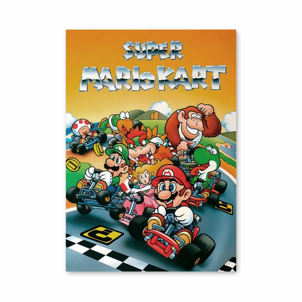 Poster Mario Kart retrò