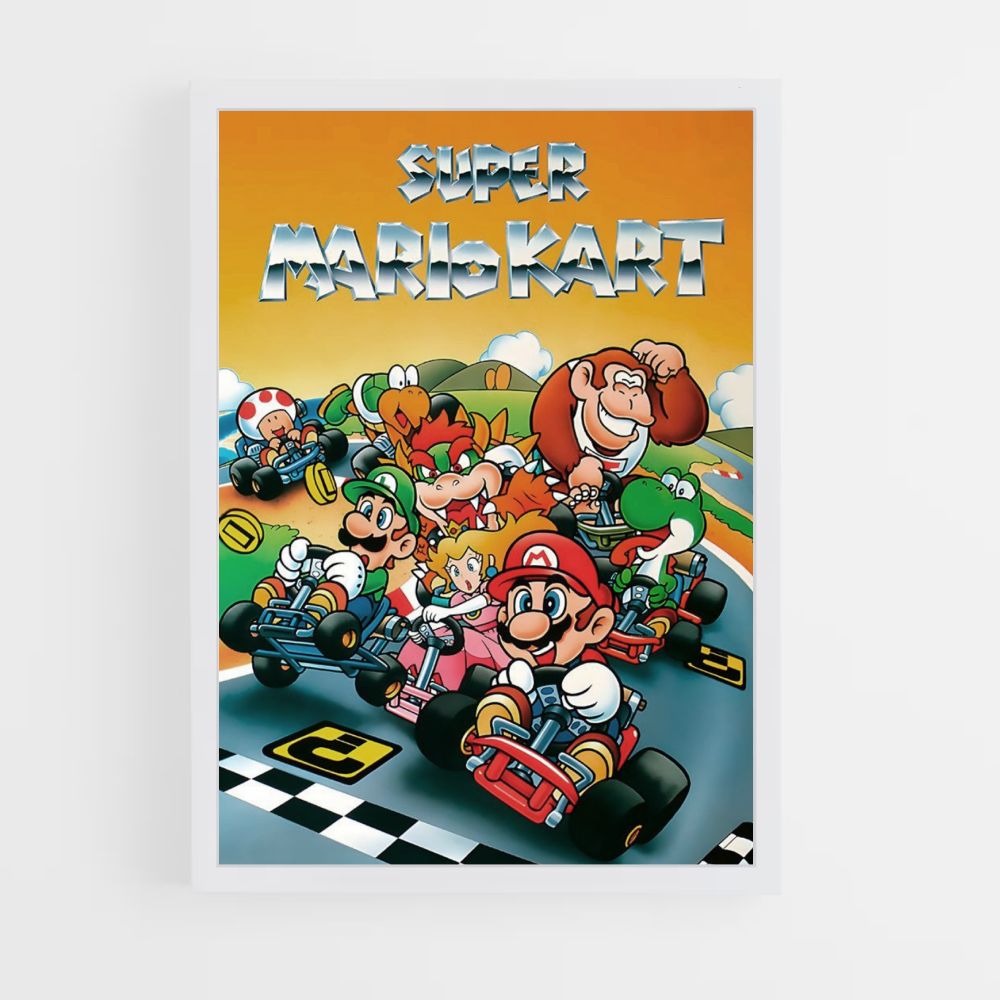 Poster Mario Kart retrò