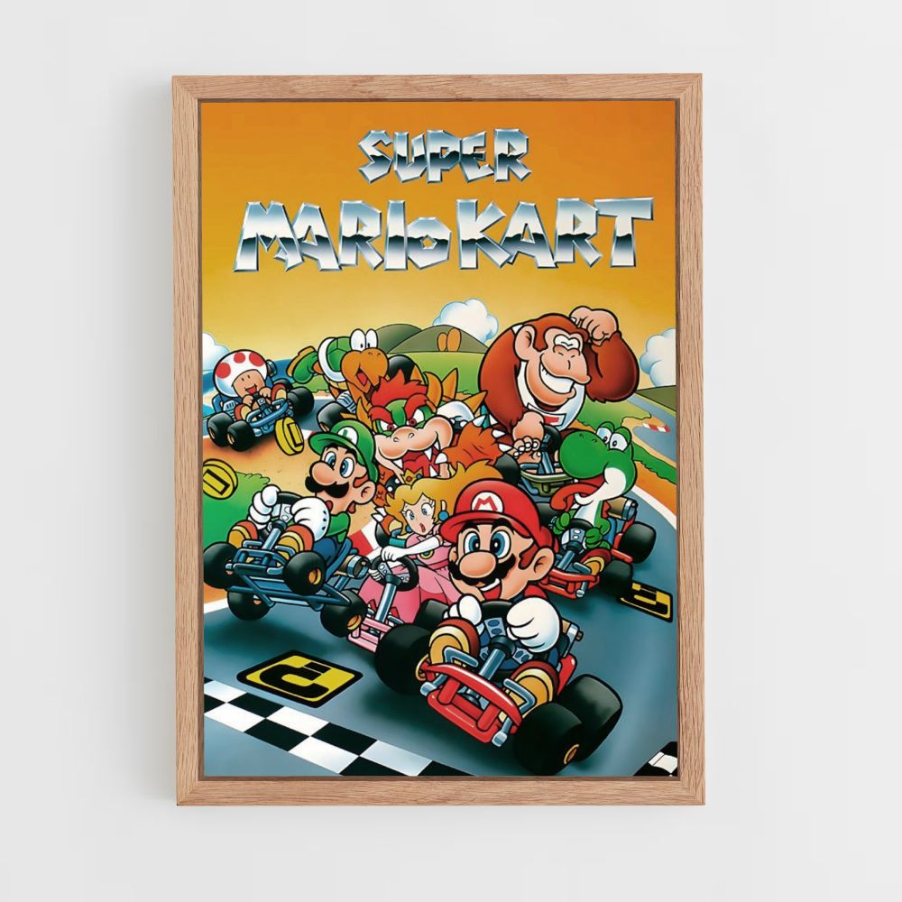 Poster Mario Kart retrò