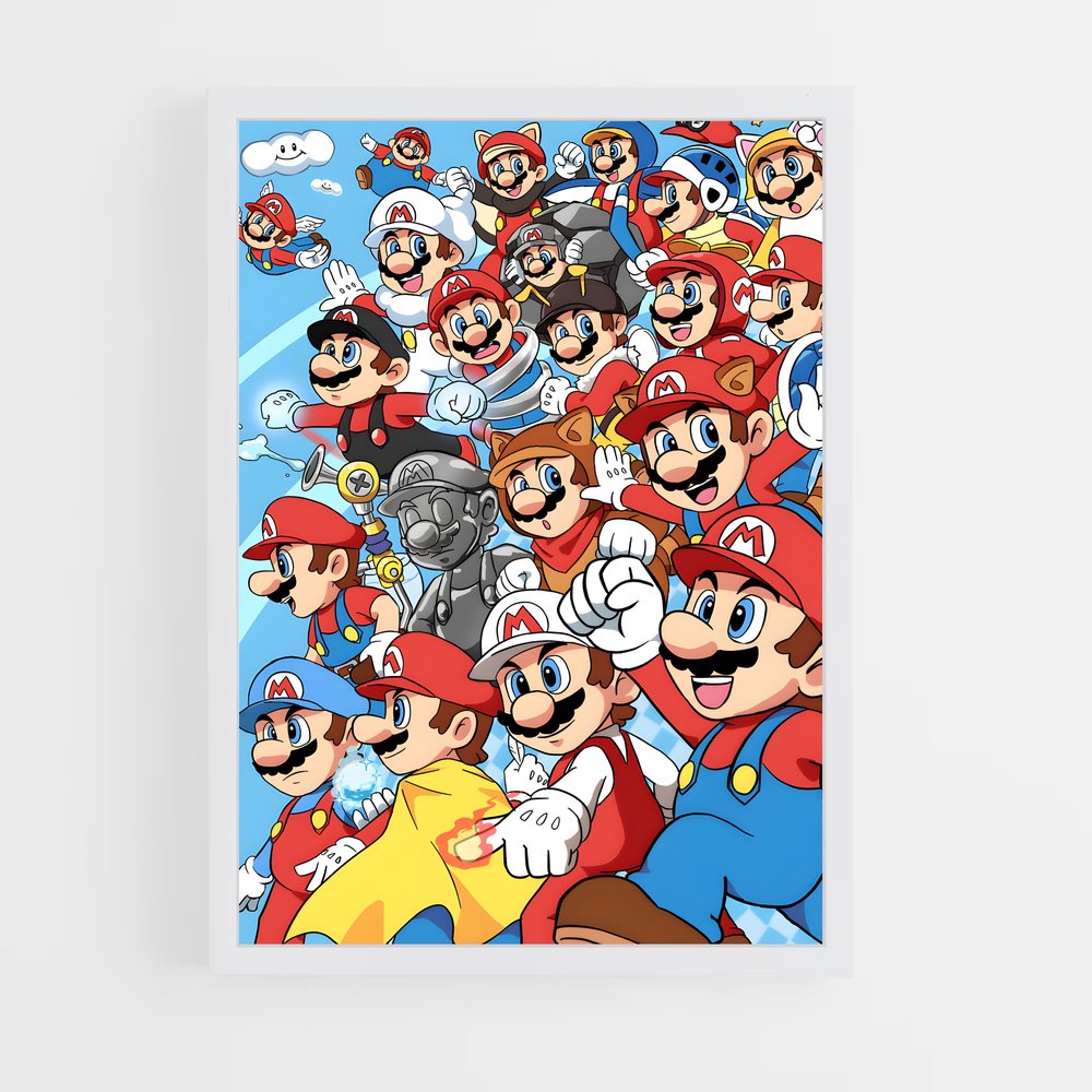 mario-5 cadre Blanc