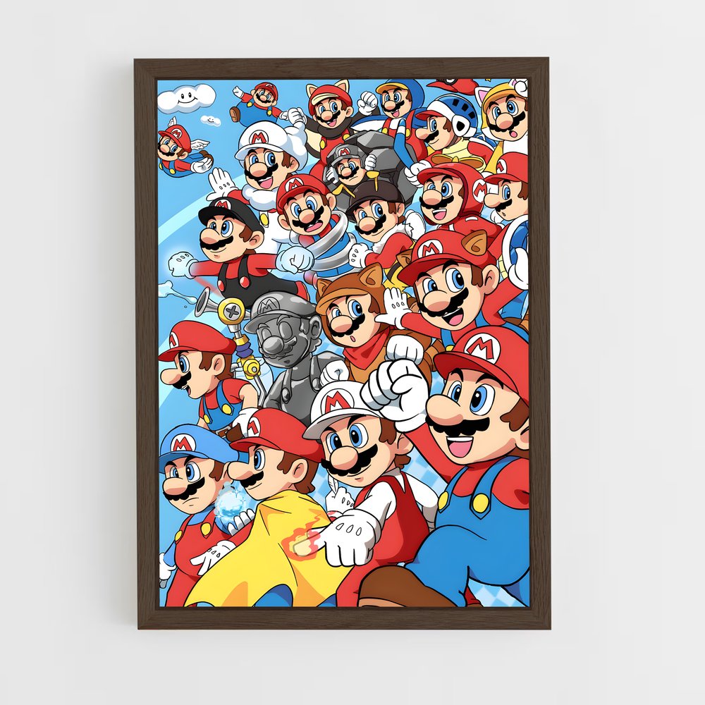 mario-5 cadre Bois foncé