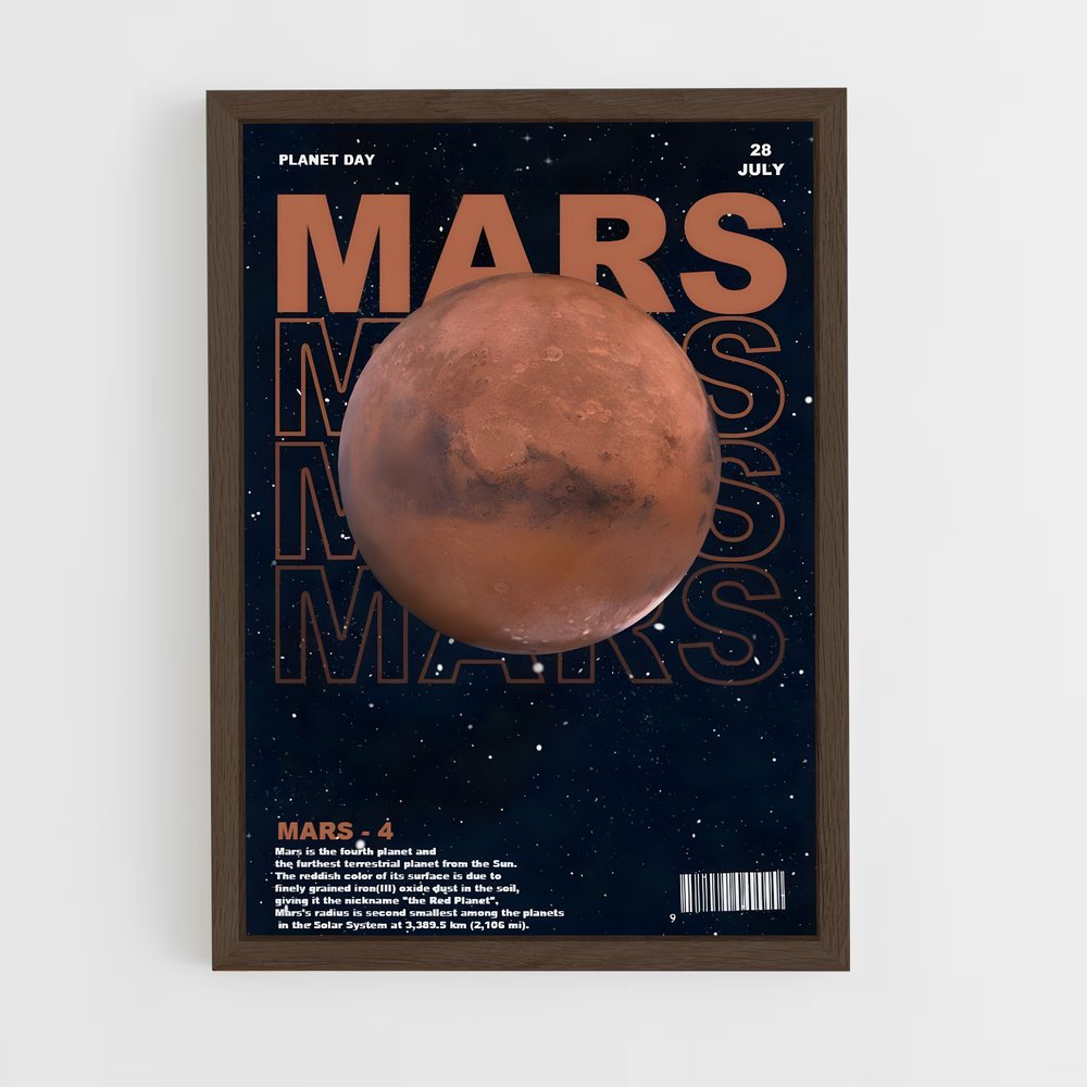 mars-3 cadre Bois foncé