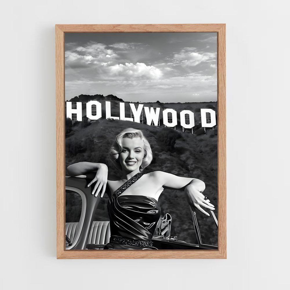 marylin-monroe-3 cadre Bois clair
