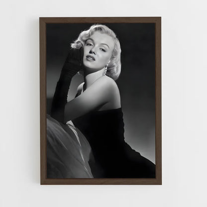 marylin-monroe-4 cadre Bois foncé