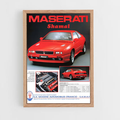 maserati-3 cadre Bois clair