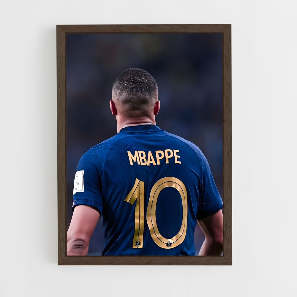 mbappe-3 cadre Bois foncé