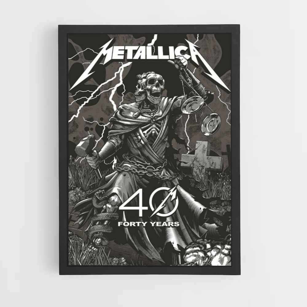 Poster Metallica 40 anni