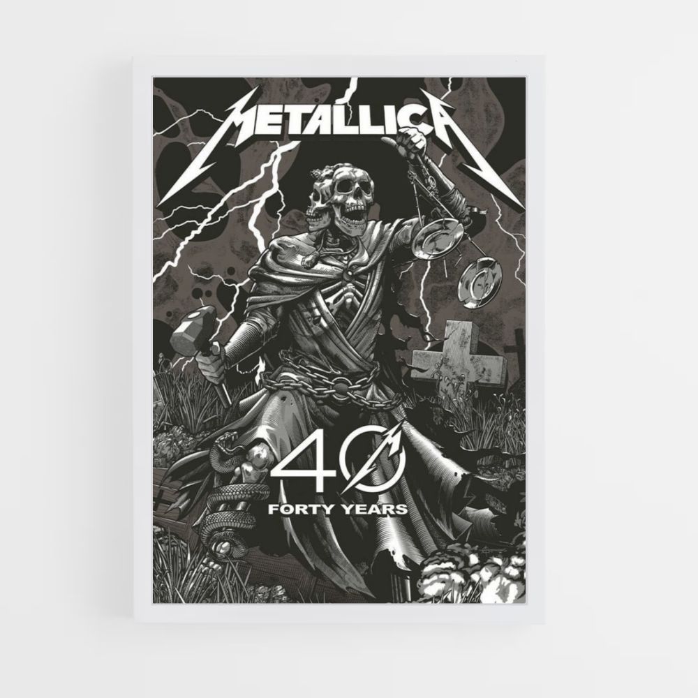 Poster Metallica 40 anni