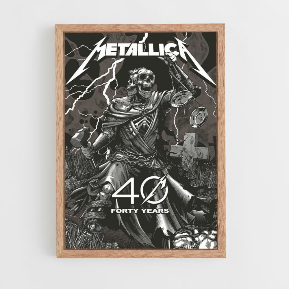 Poster Metallica 40 anni