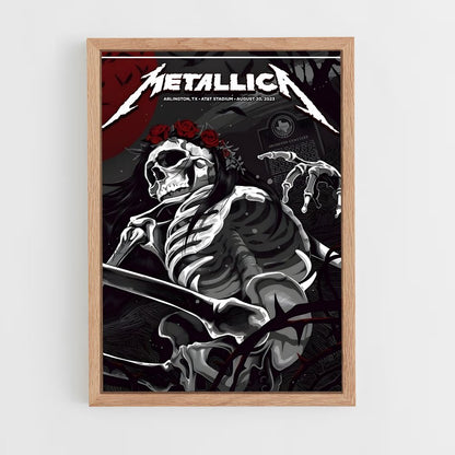 metallica-4 cadre Bois clair