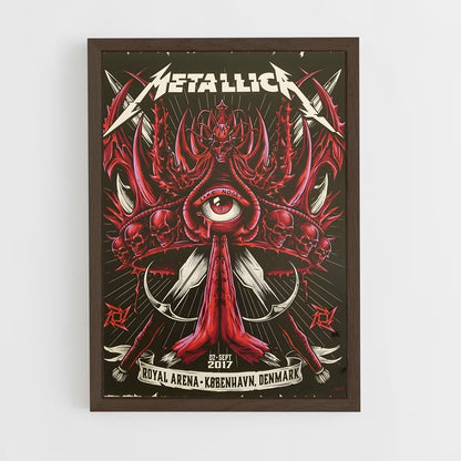 metallica-5 cadre Bois foncé