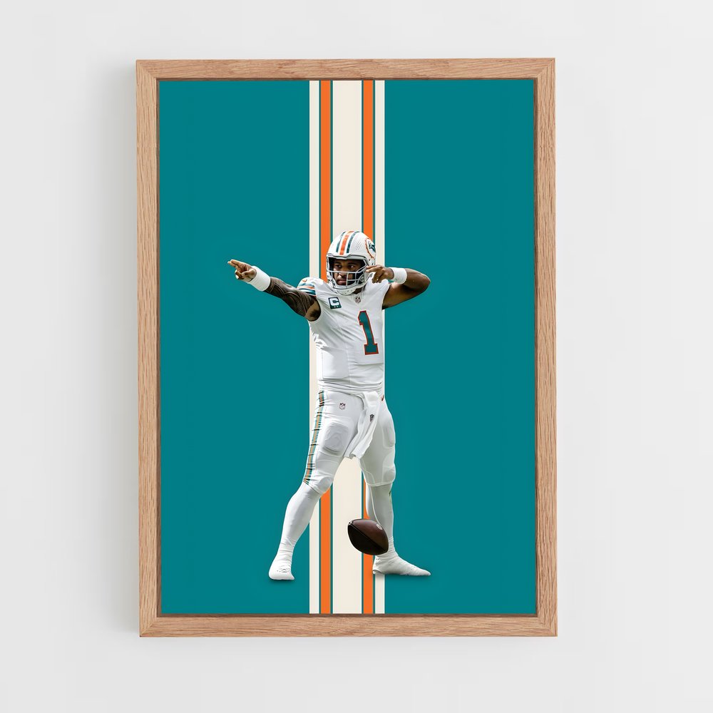 miami-dolphins-1 cadre Bois clair
