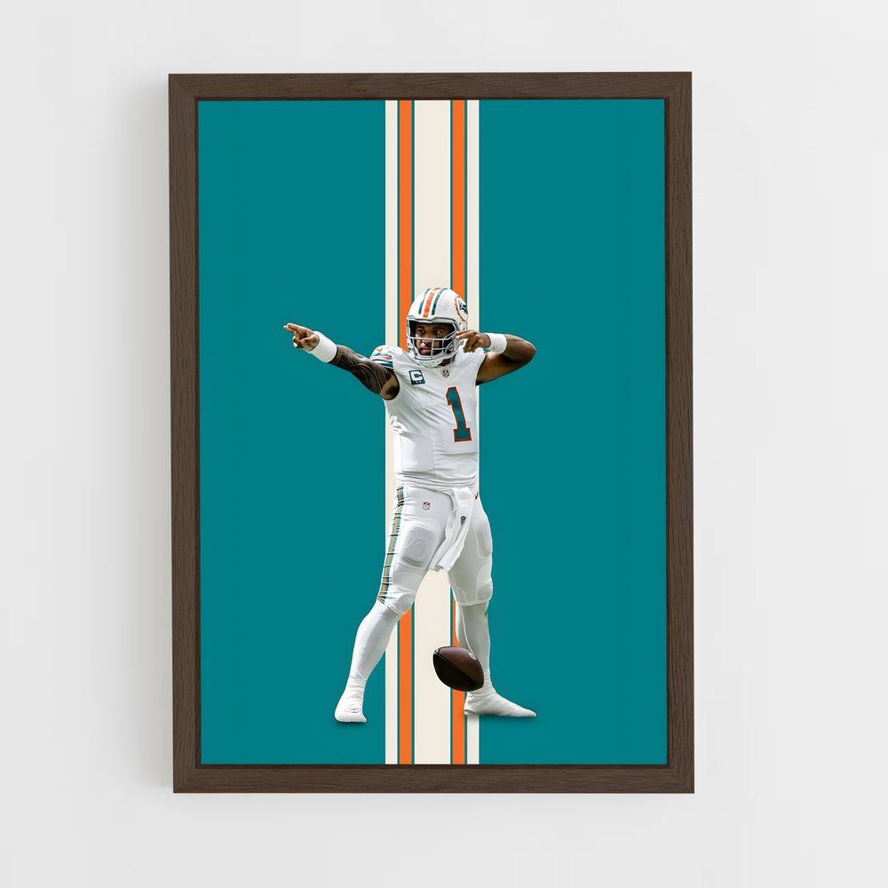 miami-dolphins-1 cadre Bois foncé