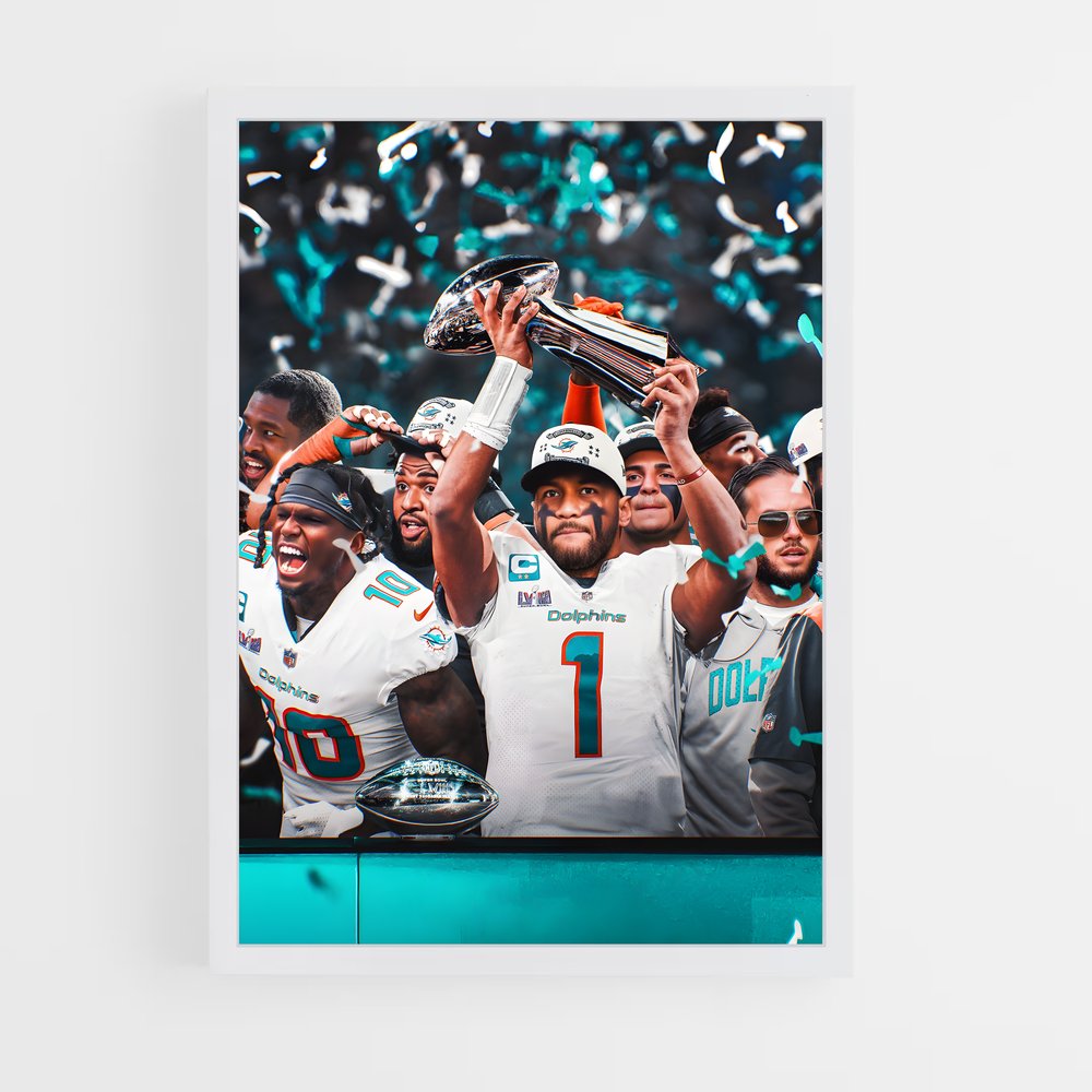 miami-dolphins-18 cadre Blanc
