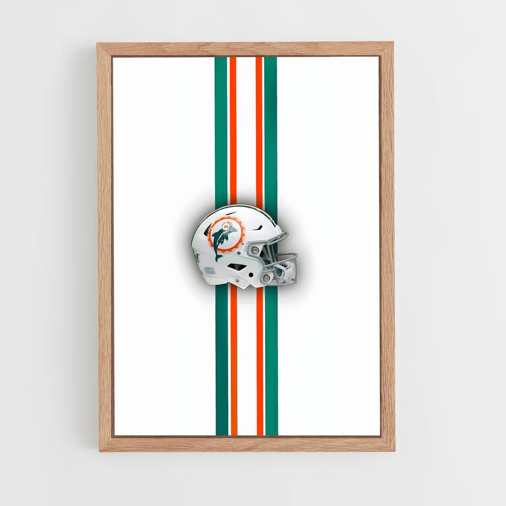 miami-dolphins-5 cadre Bois clair
