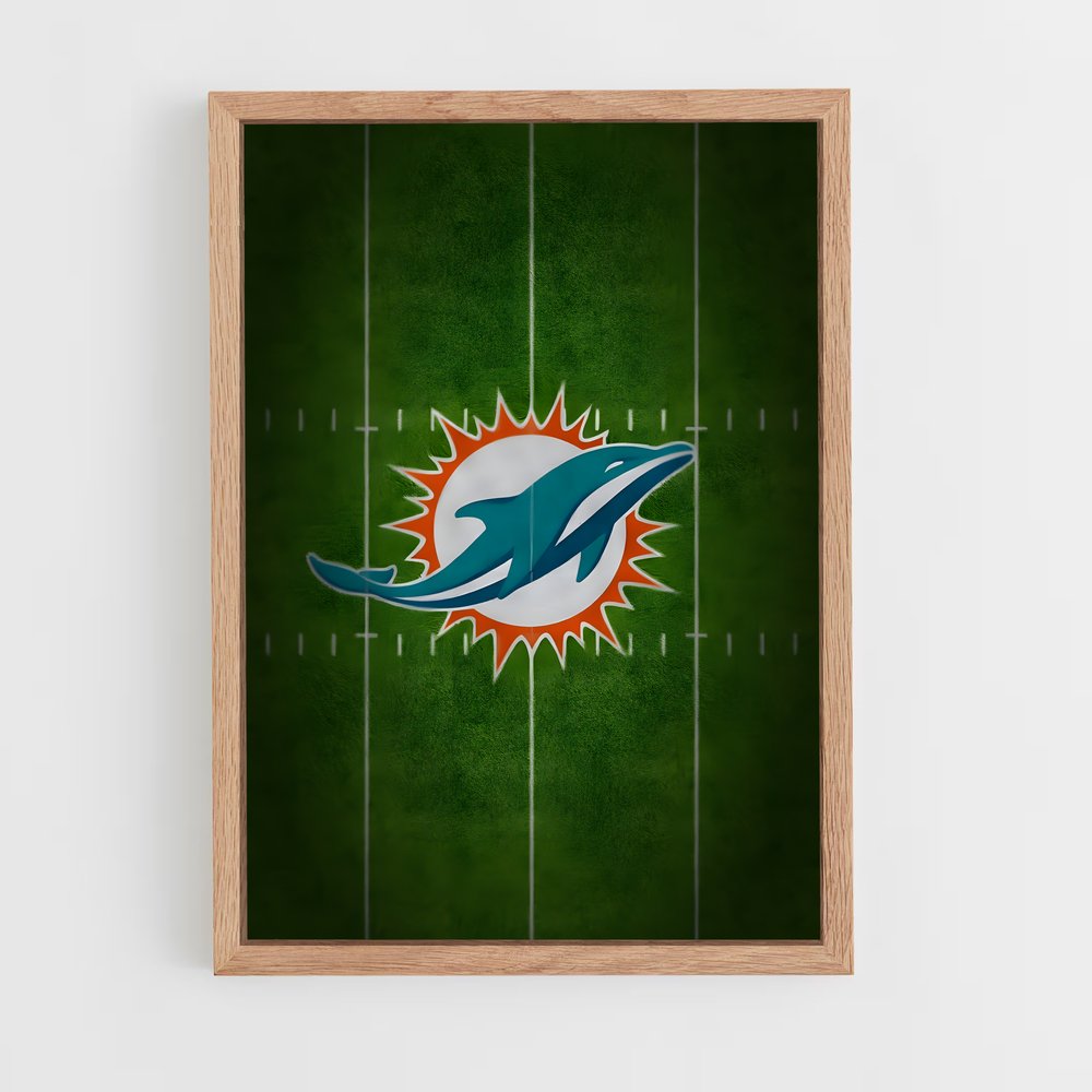 miami-dolphins-6 cadre Bois clair