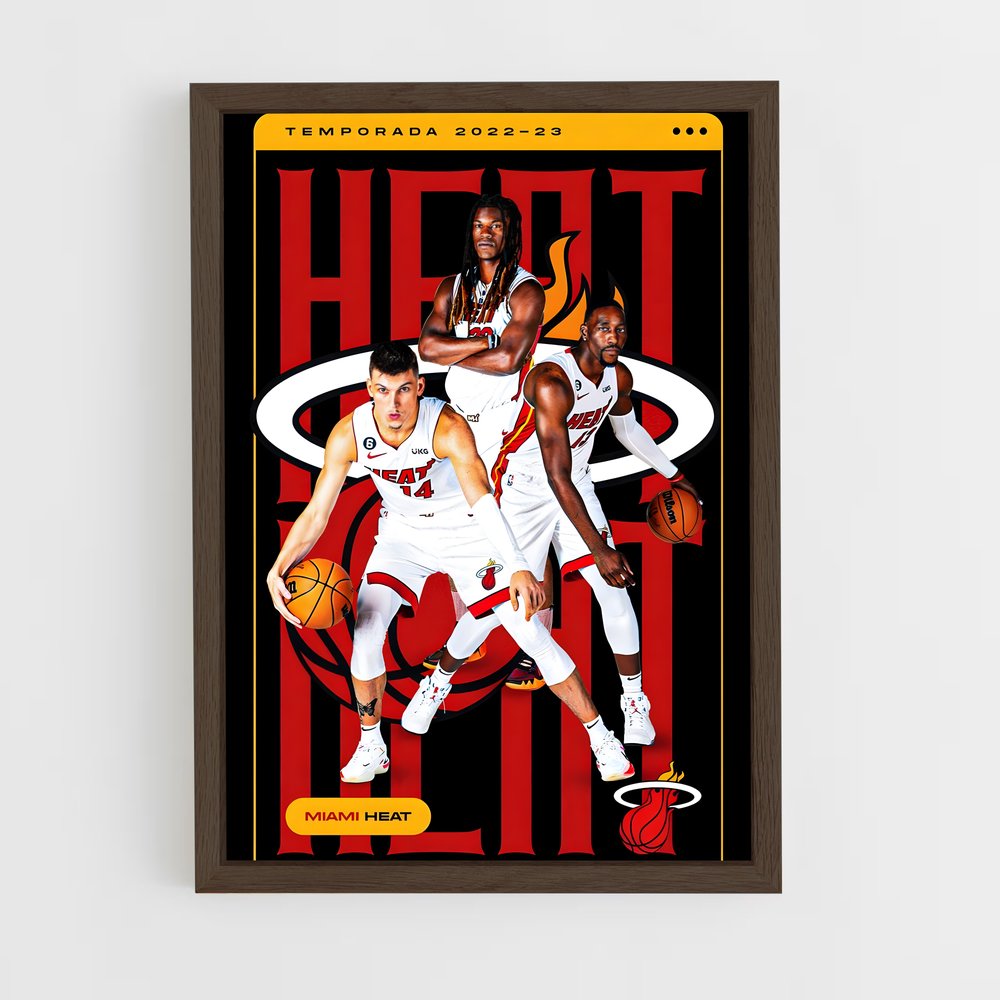 miami-heat-22 cadre Bois foncé