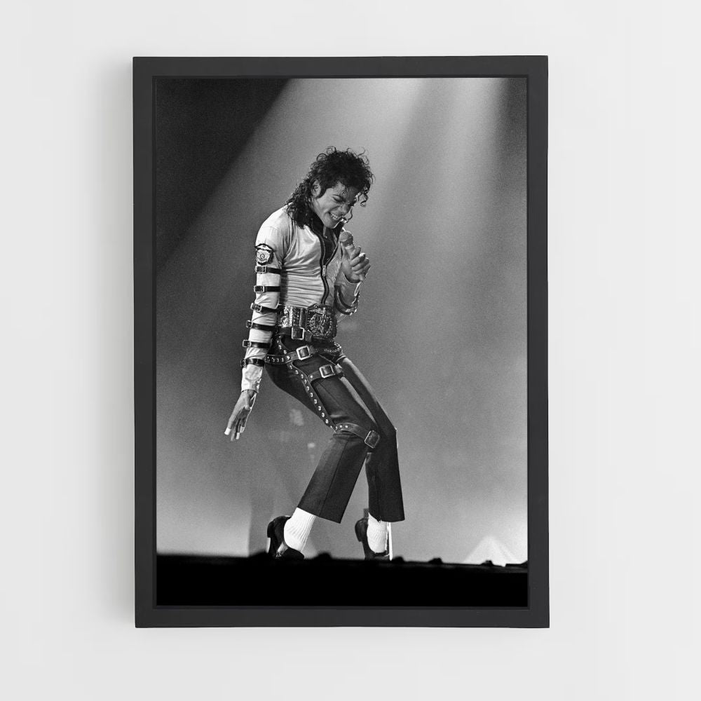 Poster Michael Jackson in bianco e nero