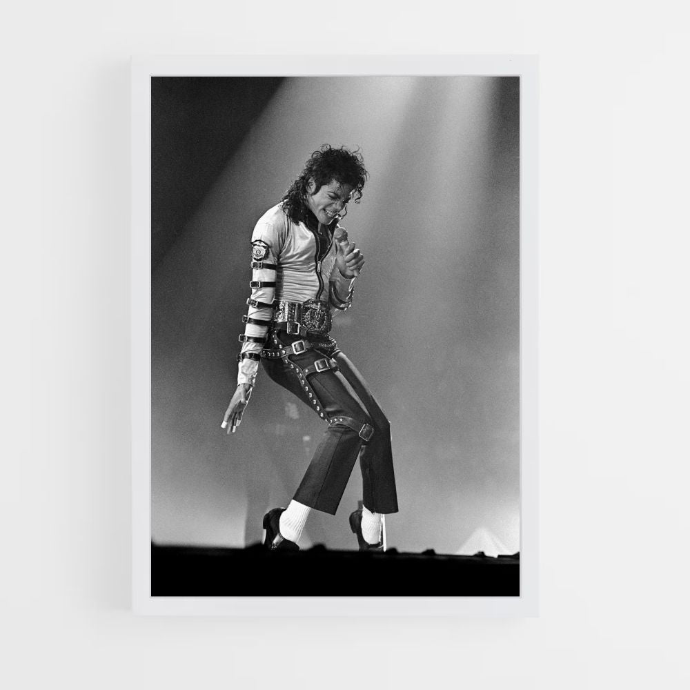 Poster Michael Jackson in bianco e nero