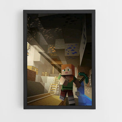 Poster Estrazione mineraria di Minecraft