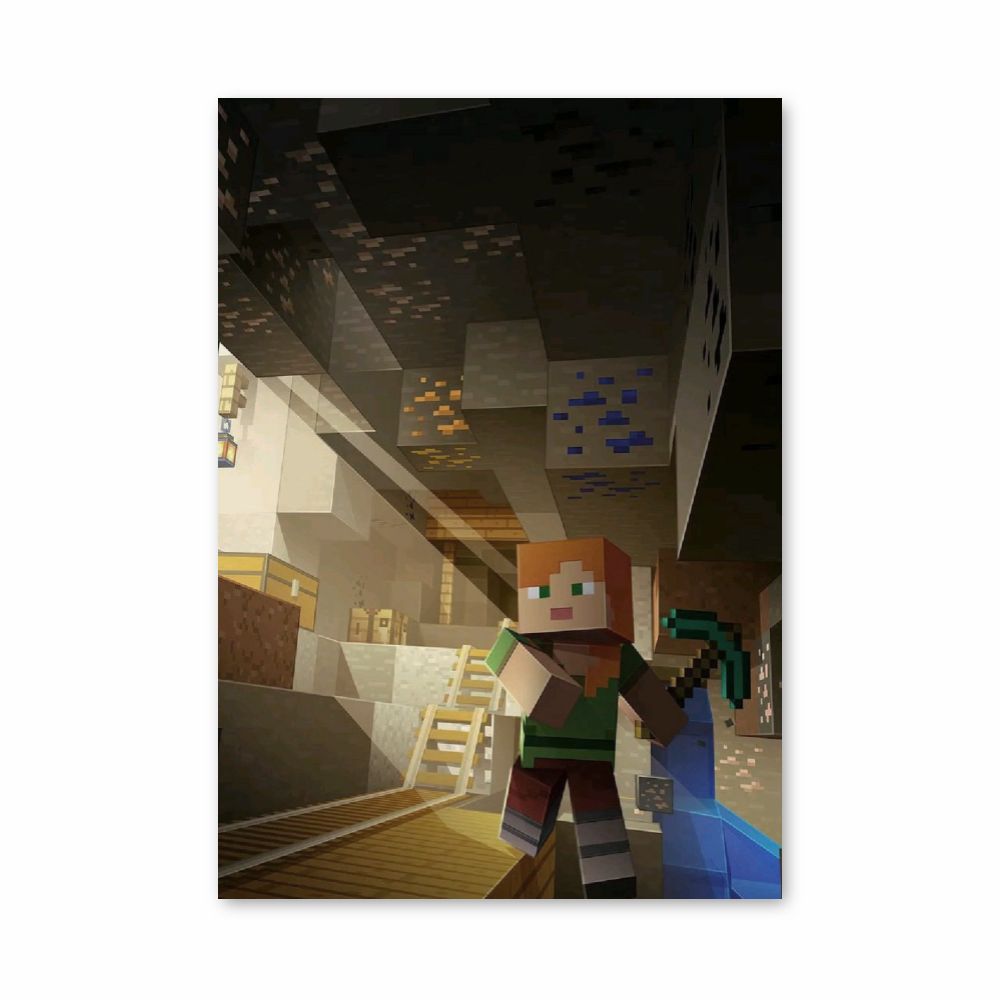 Poster Estrazione mineraria di Minecraft