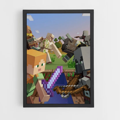 Poster Combattimento di Minecraft