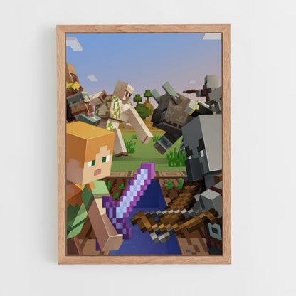 Poster Combattimento di Minecraft