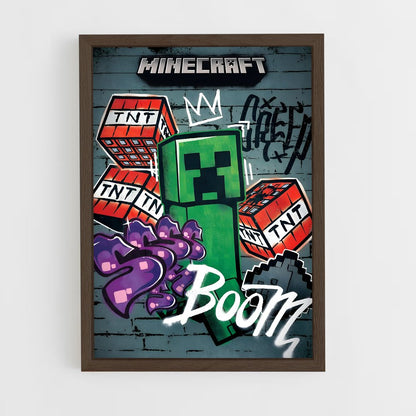 minecraft-3 cadre Bois foncé