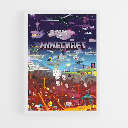 minecraft-4 cadre Blanc