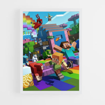 Poster Minecraft Arcobaleno